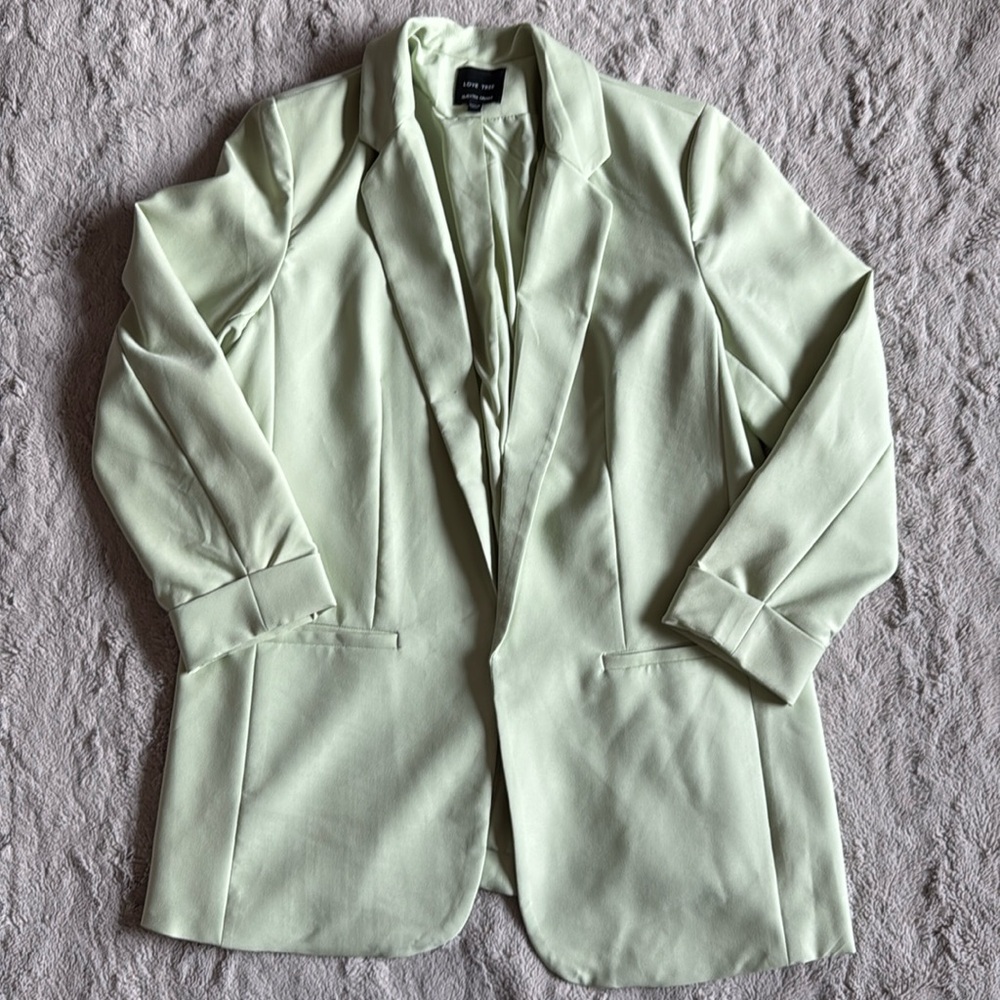Pistachio Long Blazer
